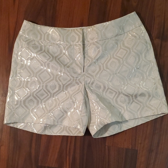 White House Black Market Pants - White House Black Market Geometric White Shorts